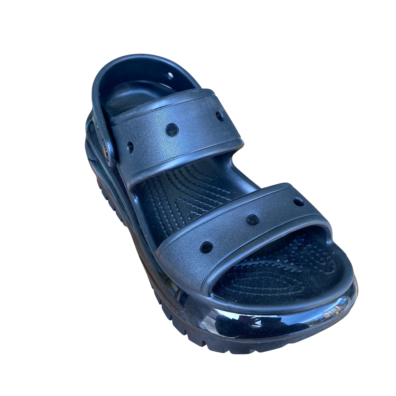 Crocs sandalo da donna Classic Mega Crush 207989-001 nero