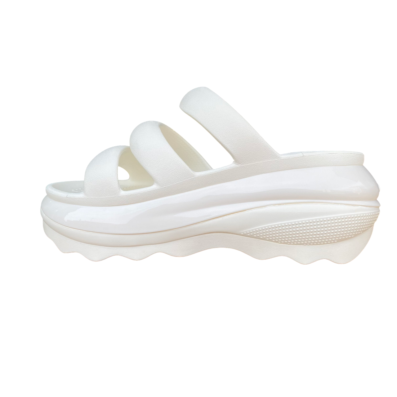 Crocs sandalo da donna Mega Crush Triple Strap 209842-0WV gesso