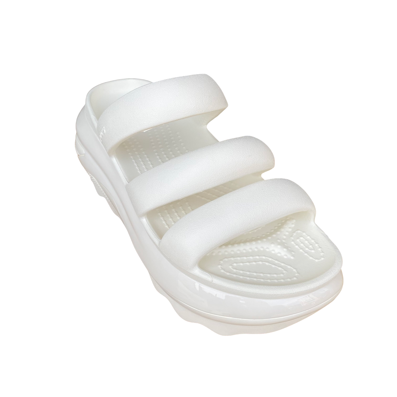 Crocs sandalo da donna Mega Crush Triple Strap 209842-0WV gesso