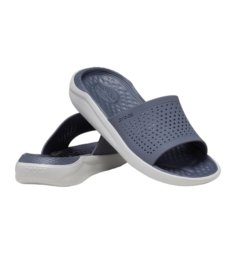 Crocs adult slipper LiteRide Slide 205183-4EA storm gray blue