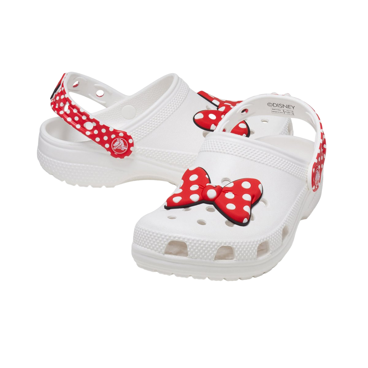 Crocs Disney Minnie Mouse girl&#39;s sabot slipper 208710-WHRD white-red