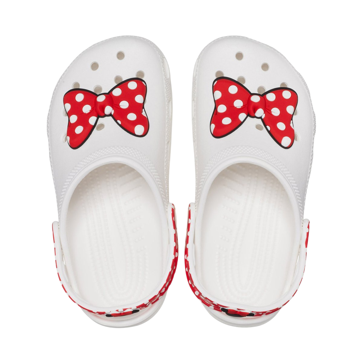 Crocs Disney Minnie Mouse girl&#39;s sabot slipper 208710-WHRD white-red