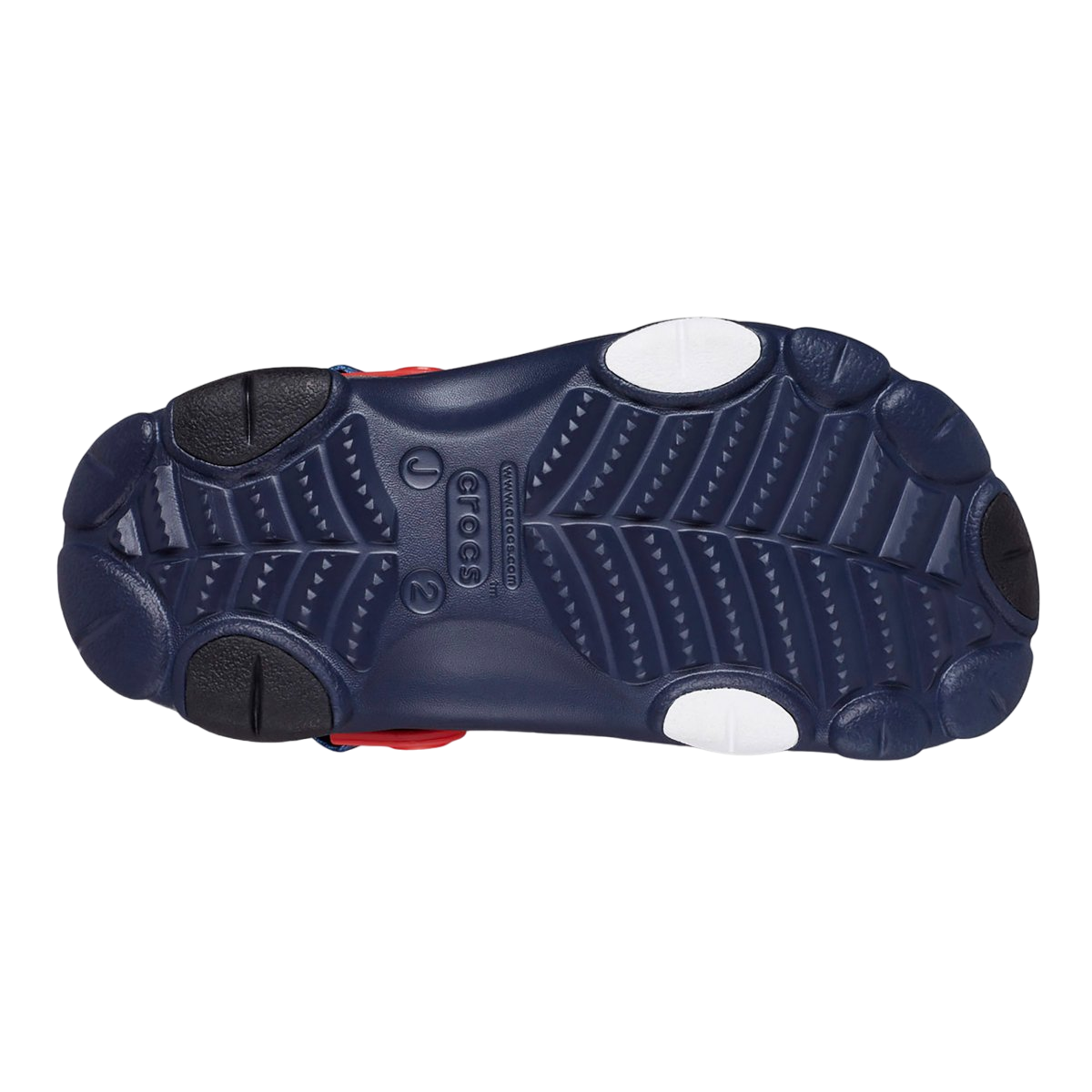 Crocs boys&#39; sabot slipper Team Spider Man All-Terrain Clog 208786-410 red-blue