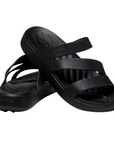 Crocs ciabatta sandalo Fuga Strappy da donna 209587-001 nero