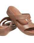 Crocs sandalo da donna Monterey Shimmer Slip 207143-854 bronzo