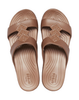 Crocs sandalo da donna Monterey Shimmer Slip 207143-854 bronzo