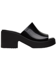 Crocs sandalo da donna con tacco Brooklyn Slide High Shine Heel 209709-001 nero