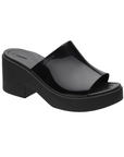 Crocs sandalo da donna con tacco Brooklyn Slide High Shine Heel 209709-001 nero