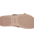 Crocs sandalo da donna con zeppa Brooklyn Buckle Low Wedge 207431-2Q9 latte