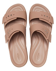 Crocs women's sandal with Brooklyn Buckle Low Wedge wedge 207431-2Q9 milk 