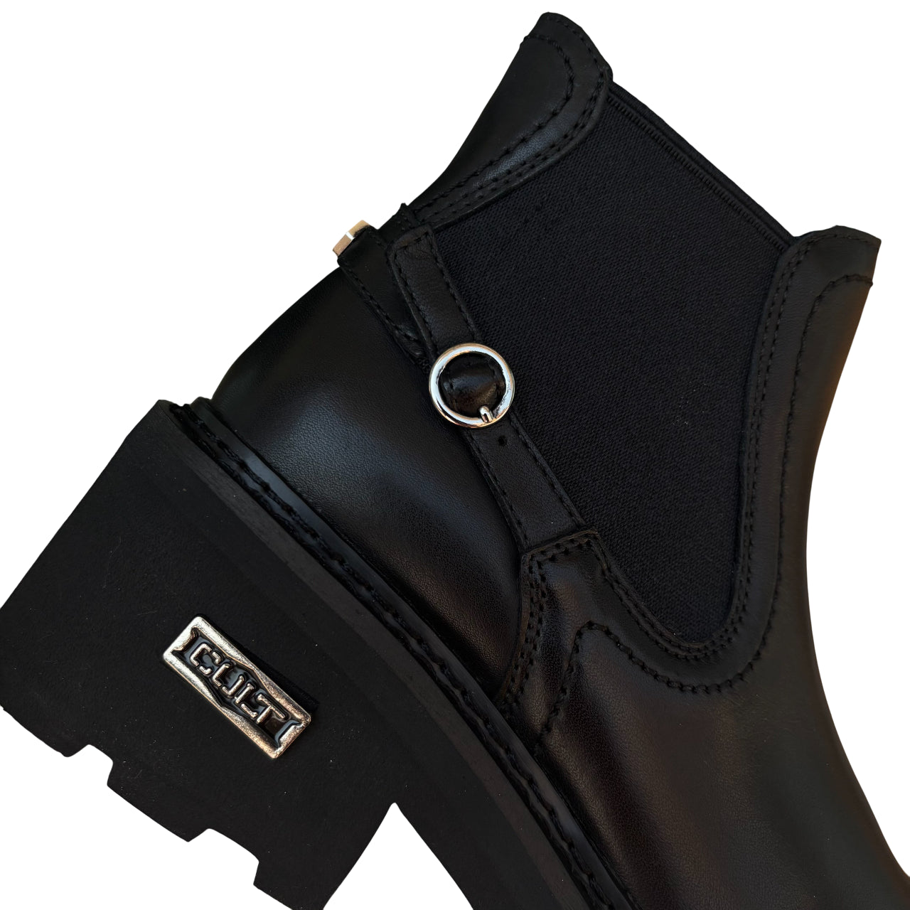 Cult Stivale Donna Grace Beatle Leather Nero CLW456300 - Vista Dettaglio Laterale