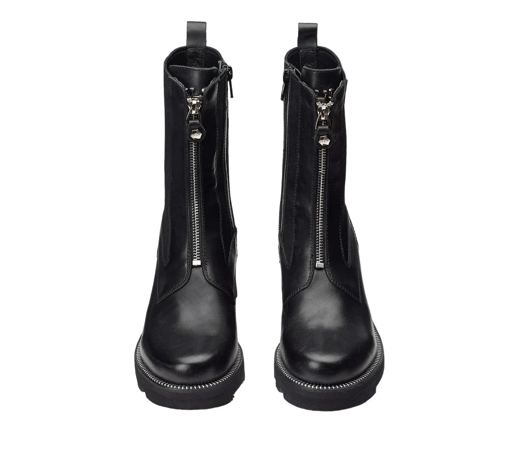 Cult stivale anfibio da donna con gambale elastico e zip Grace 3929 Mid CLW392900 nero cerniera
