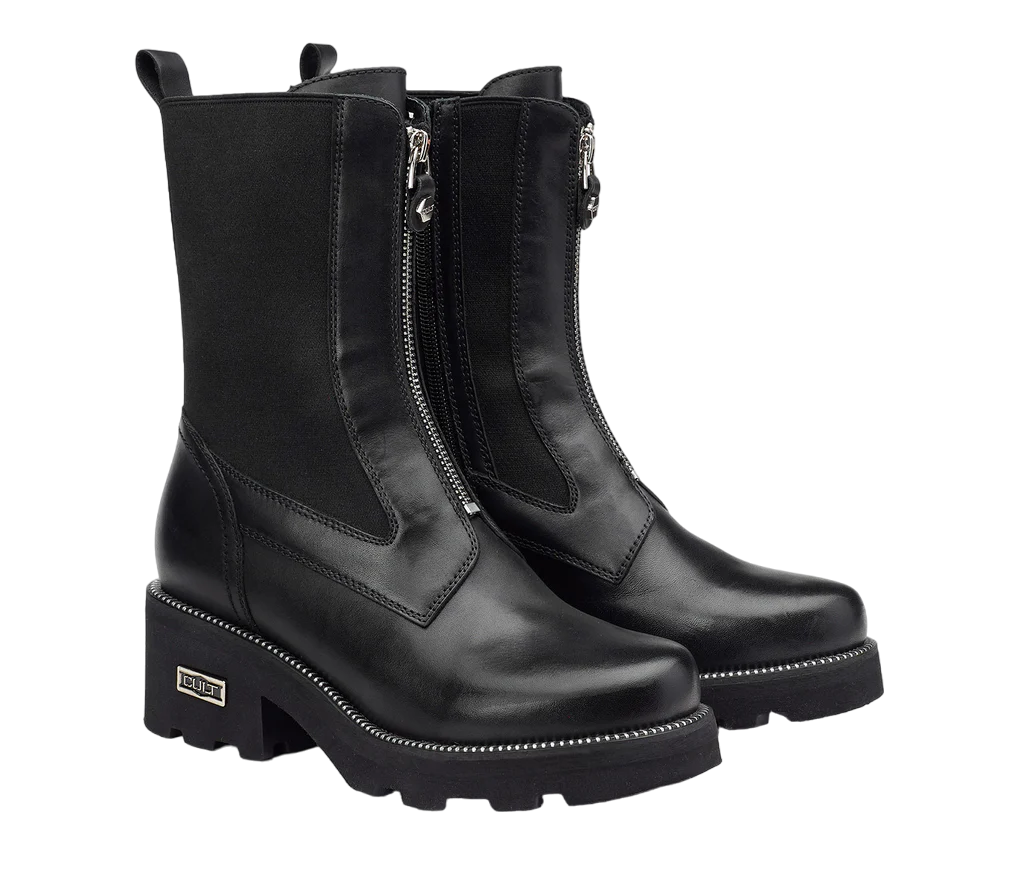 Cult stivale anfibio da donna con gambale elastico e zip Grace 3929 Mid CLW392900 nero