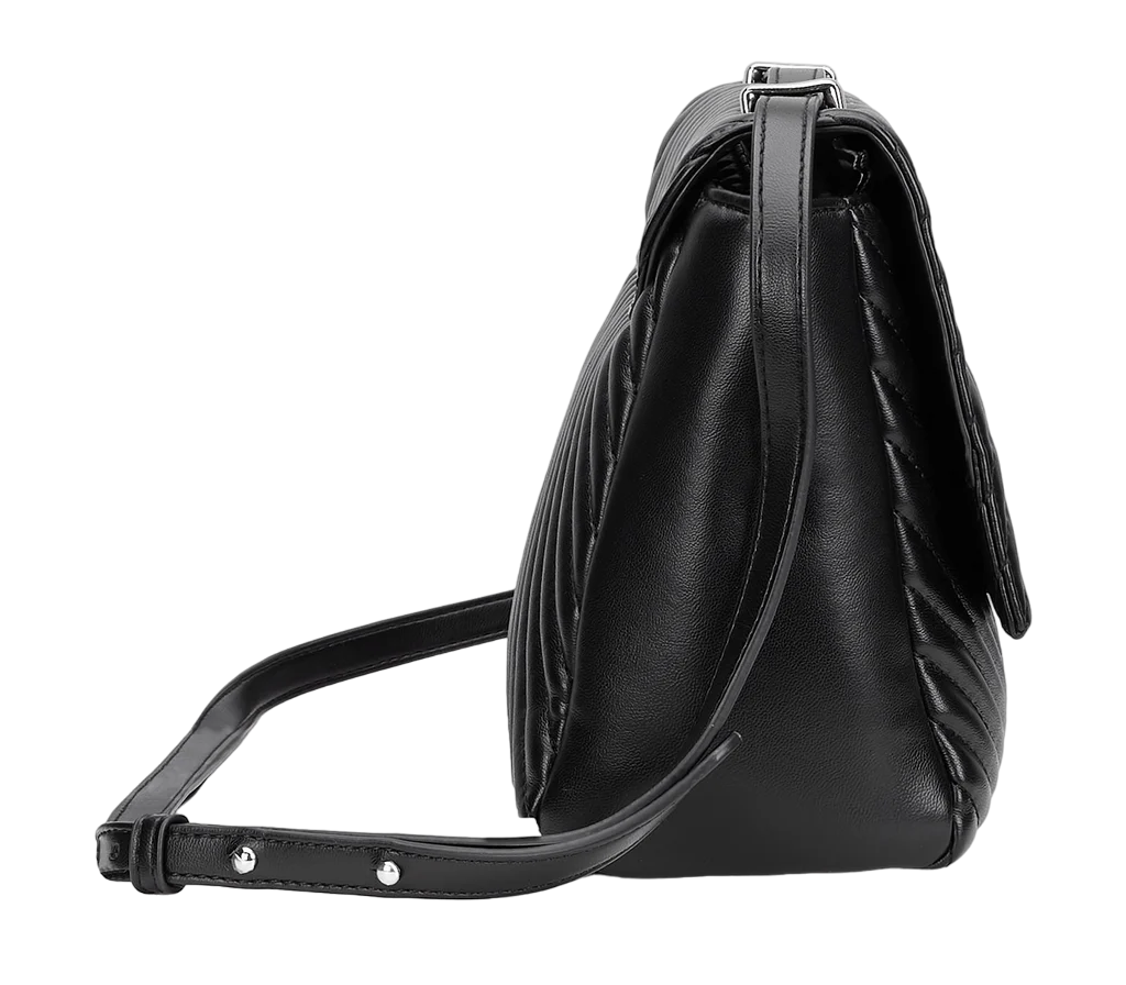 Cult borsa media da donna a tracolla con patta Charlotte X05.002 nero