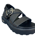 Cult women's leather sandal with straps and buckles Ziggy 3442 CLW344200 black