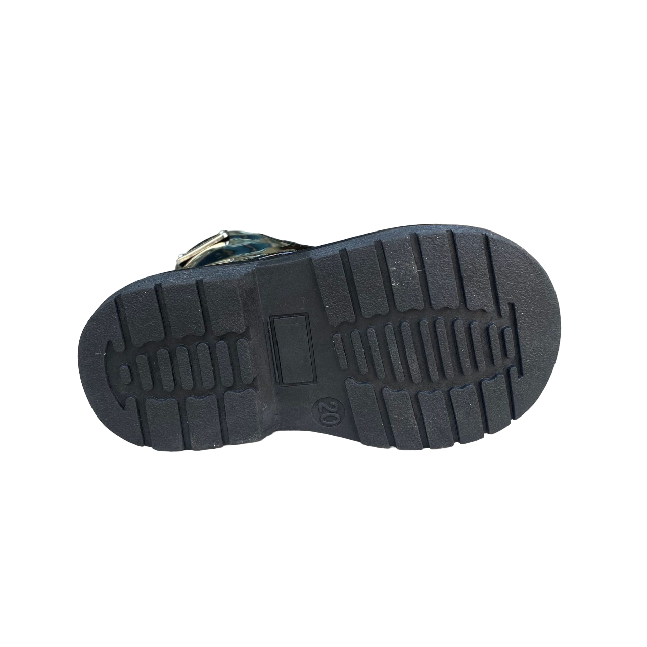 Cult scarpa anfibio da bambina T-131 nero lucido