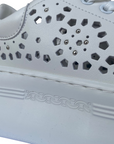 Cult scarpa sneakers con zeppa da donna Pearl 4425 bianco