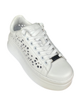 Cult scarpa sneakers con zeppa da donna Pearl 4425 bianco