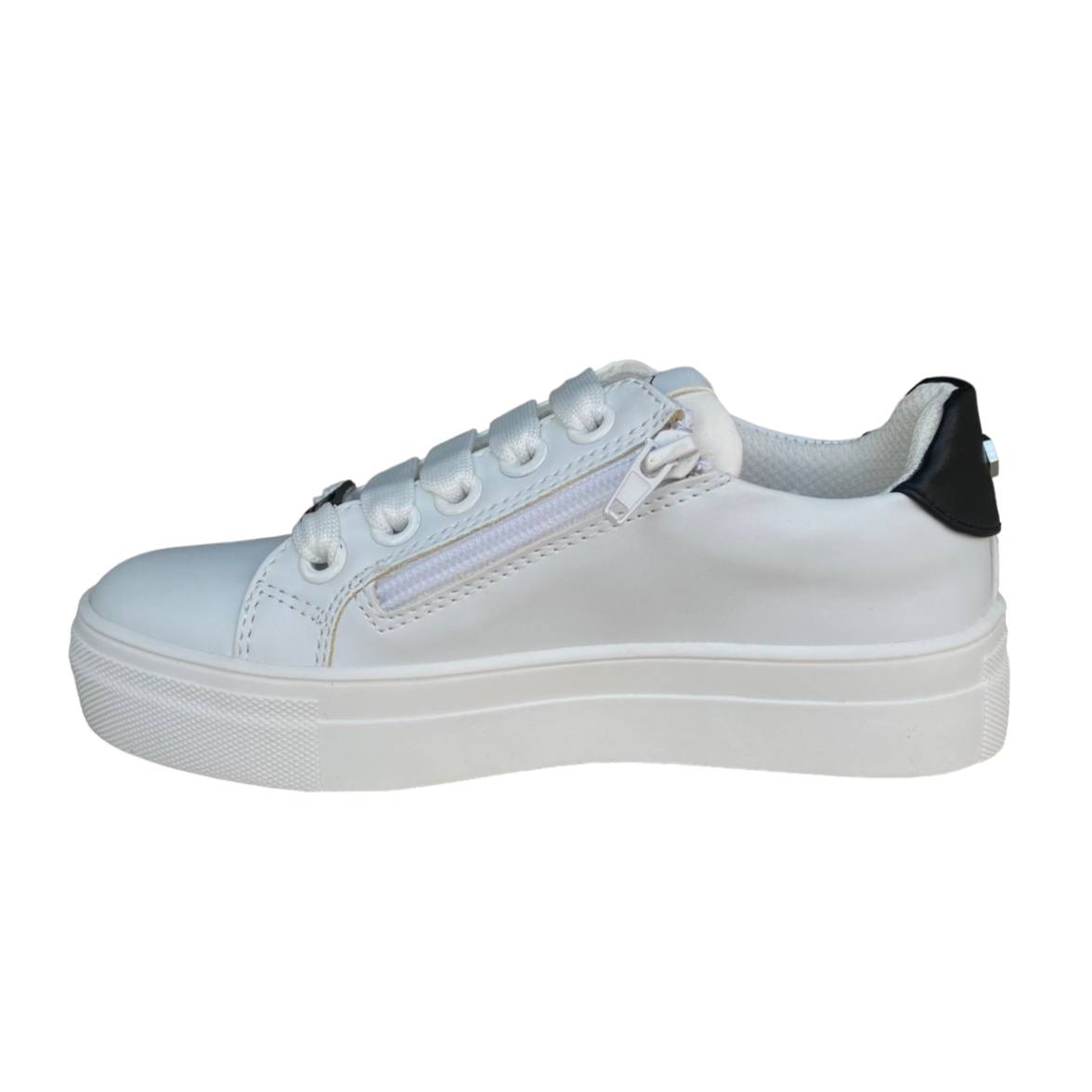 Cult scarpa sneakers da ragazza T-011 bianco-nero