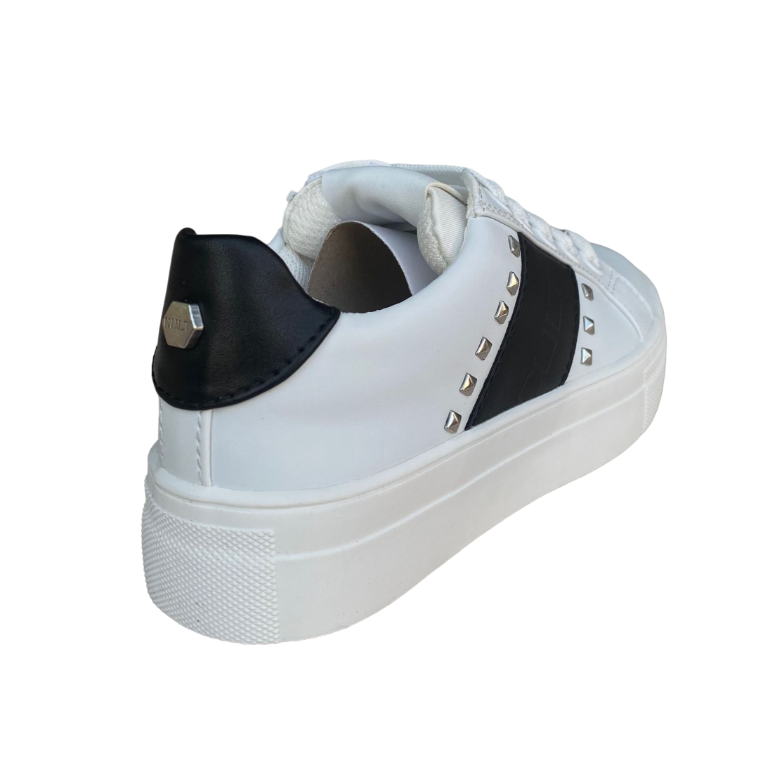 Cult scarpa sneakers da ragazza T-011 bianco-nero