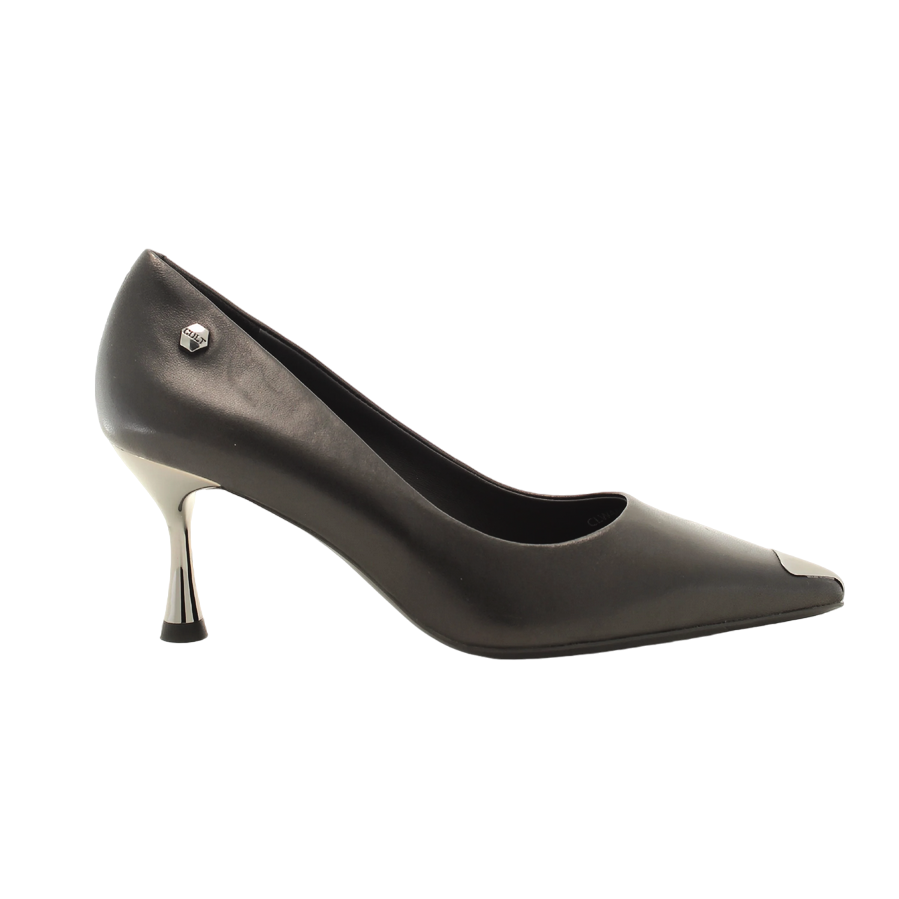 Cult scarpe pumps con tacco metallico e punta da donna Pink 4402 Low nero