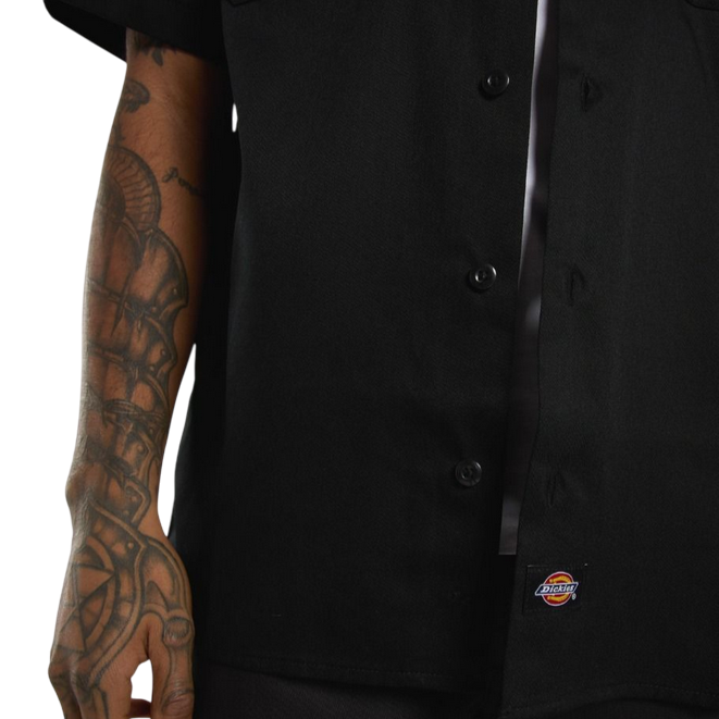 Dickies camicia manica corta da uomo Work DK0A4XK7BLK1 nero2