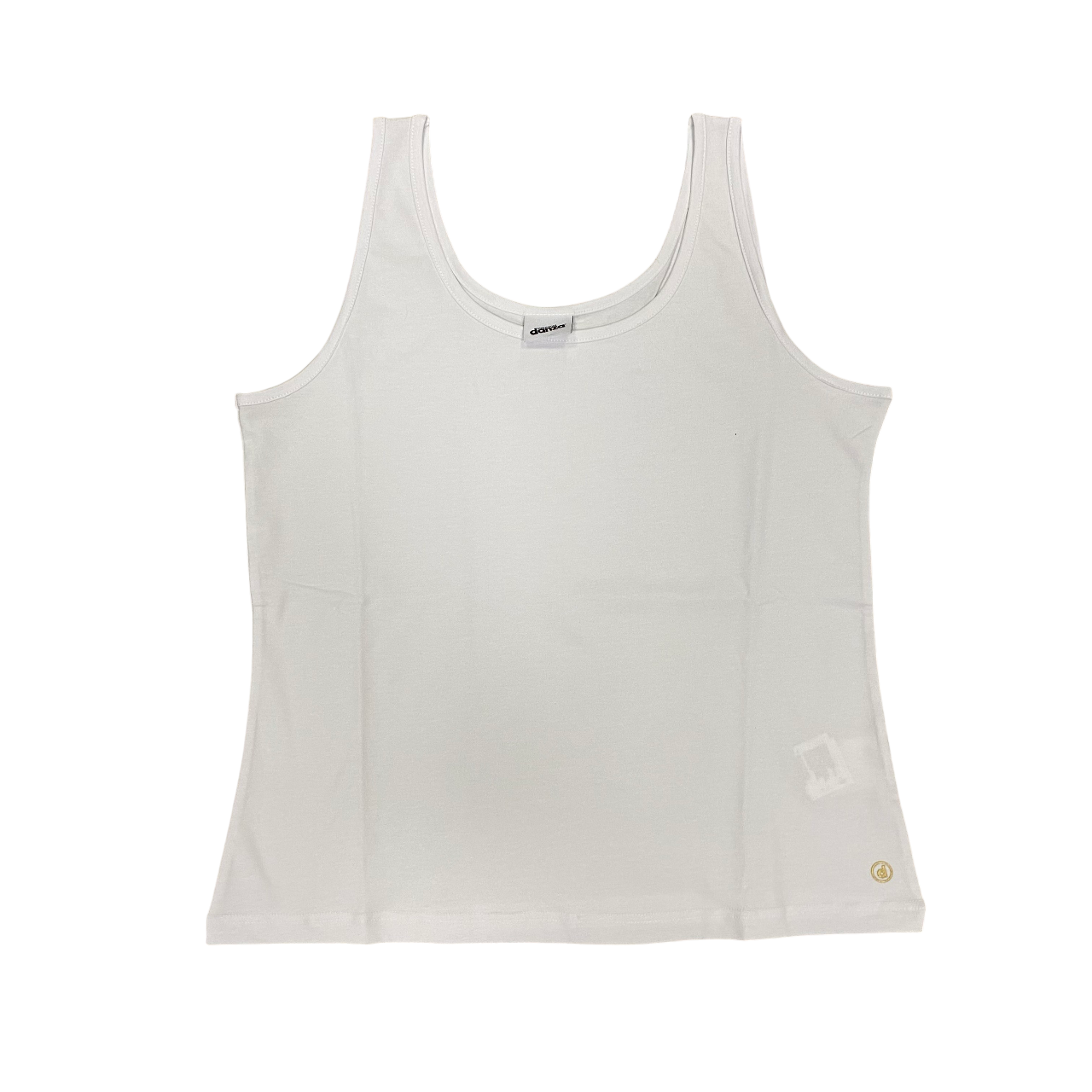 Dimensione Danza canotta sportiva da donna in cotone jersey elasticizzato 38d144j42 1000 bianco