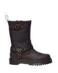 Dr. Martens stivale alto biker in pelle da uomo Anistone Hi 31901201 marrone scuro