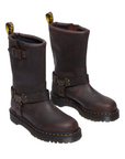 Dr. Martens stivale alto biker in pelle da uomo Anistone Hi 31901201 marrone scuro