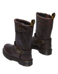 Dr. Martens stivale alto biker in pelle da uomo Anistone Hi 31901201 marrone scuro