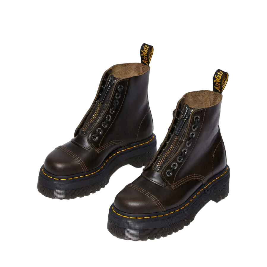 Dr. Martens stivale con zeppa e cerniera da donna Sinclair 31993302 tortora scuro 3