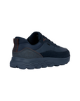 Geox scarpa sneakers da uomo Spherica nappa e camoscio U16BYE 08522 C4064 blu