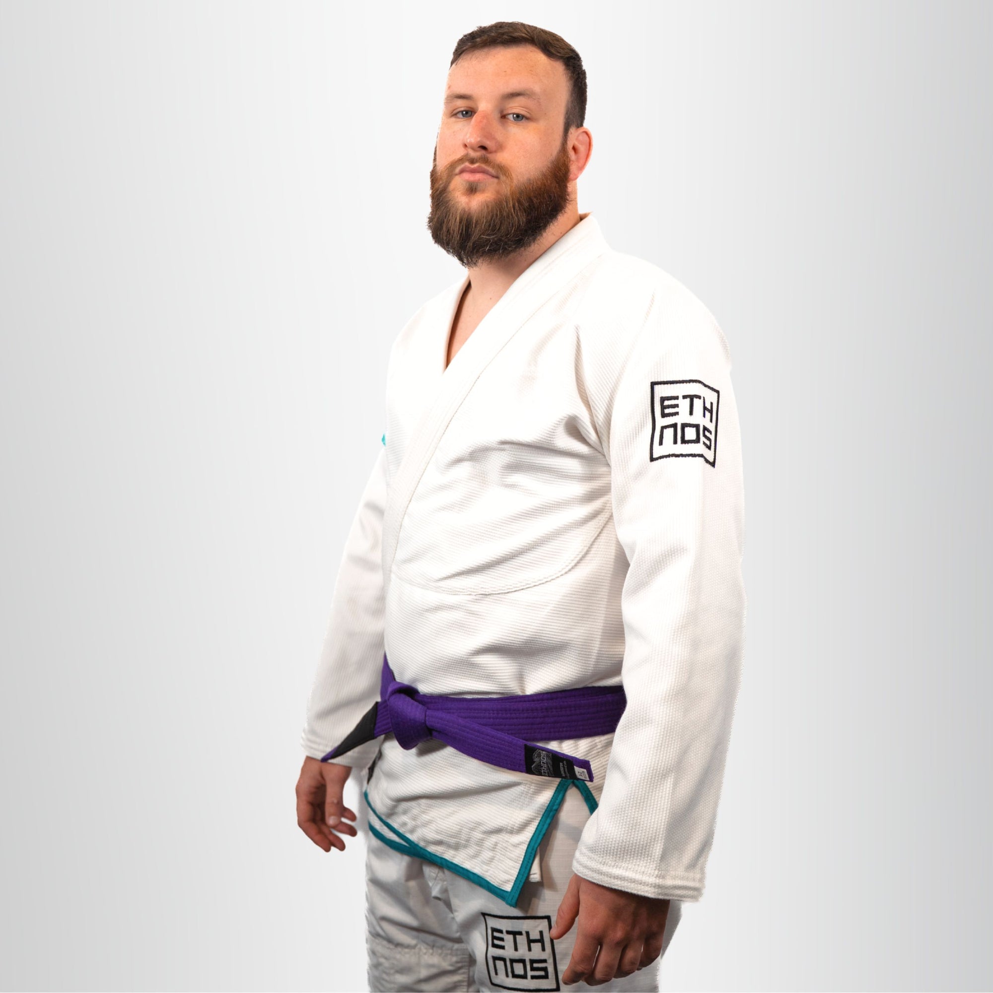 Ethnos Gi Kimono Eudaimonia Natural Way Bianco laterale