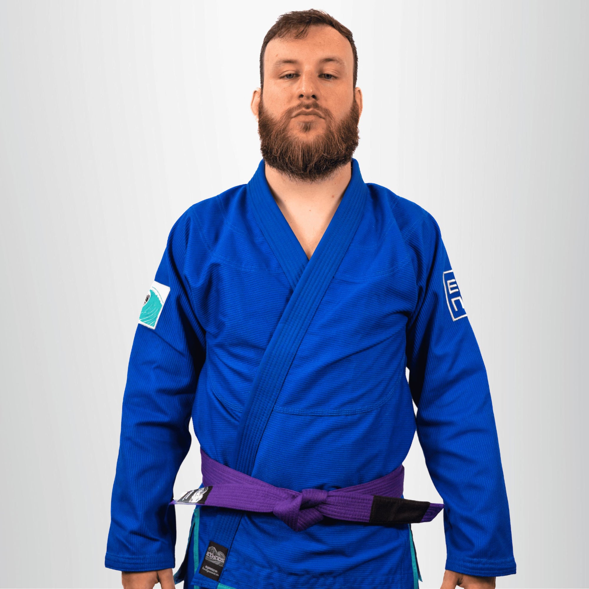 Ethnos Gi Kimono Eudaimonia Natural Way Blu avanti