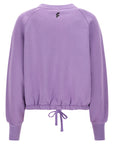 Freddy women's short sweatshirt with drawstring and Charlie Brown print F3WMCS7-ST1 L18 lavender