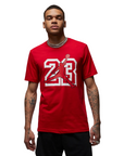 Jordan T-shirt manica corta da uomo Flight Essentials FB7394-687 rosso-bianco