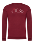 Fila felpa girocollo da uomo Liam Crew Sweat 687139 D10 bordeaux