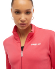 Freddy women's tracksuit with full zip and high neck S4WTRK10 R24N cyclamen red black