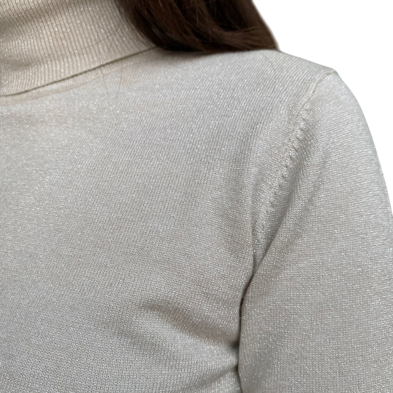 GRIFFAI Maglia Lurex Donna DGF5598 Beige - dettaglio
