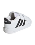 Adidas scarpa sneakers con strappo da bambino Grand Court 2.0 2.0 CF GW6527 bianco-nero