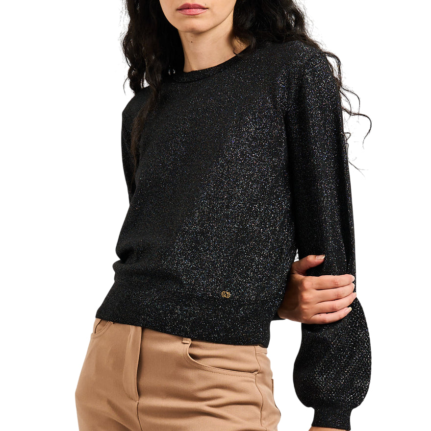 Gaudì Maglia Girocollo Lurex Donna 521BD53052 2001 Nero | Maglione Leggero - dettaglio