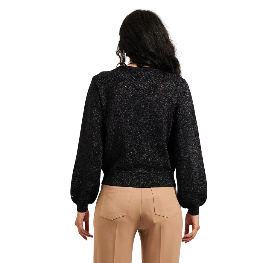 Gaudì Maglia Girocollo Lurex Donna 521BD53052 2001 Nero | Maglione Leggero - posteriore