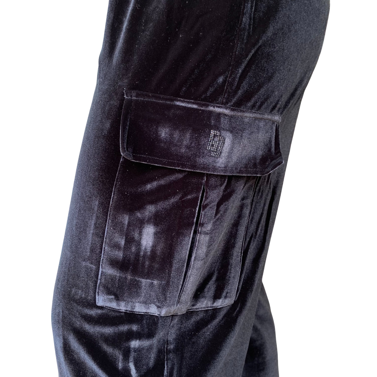 Gaudì Pantaloni Donna Ciniglia con Tasche Cargo 521BD24006 Nero | Pantaloni sportivi - dettaglio