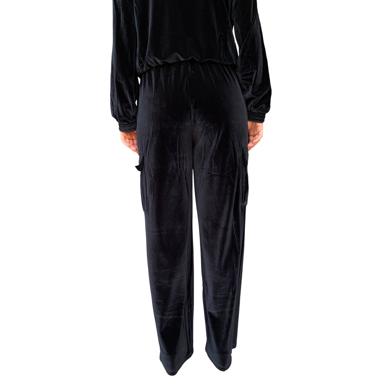 Gaudì Pantaloni Donna Ciniglia con Tasche Cargo 521BD24006 Nero | Pantaloni sportivi - posteriore