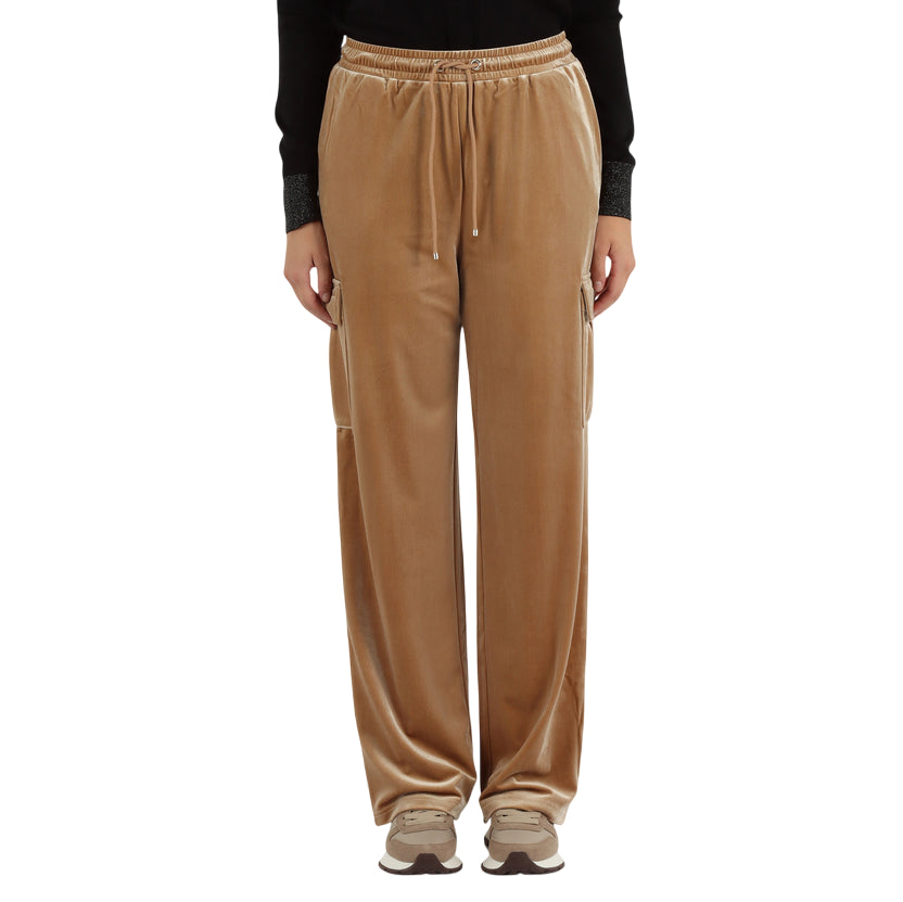 Gaudì Pantaloni Donna Ciniglia con Tasche Cargo 521BD65005 2369 Beige | Pantaloni sportivi- frontale