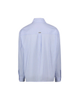 Gaudì long-sleeved women's shirt with white light blue striped lace