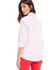 Gaudì women's long sleeve shirt with lace insert 411BD45024 white