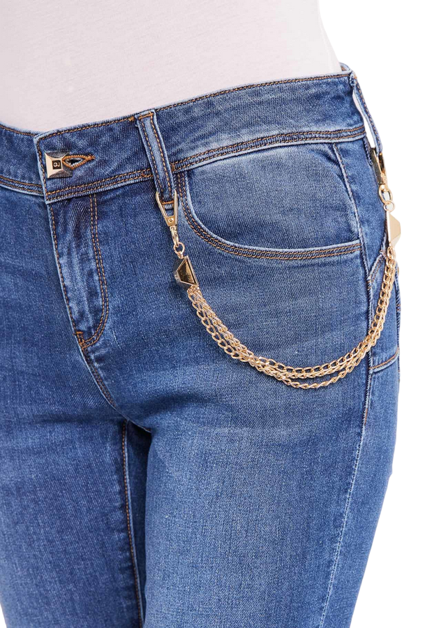 Gaudì women&#39;s jeans trousers Kelly 411BD26015 medium blue