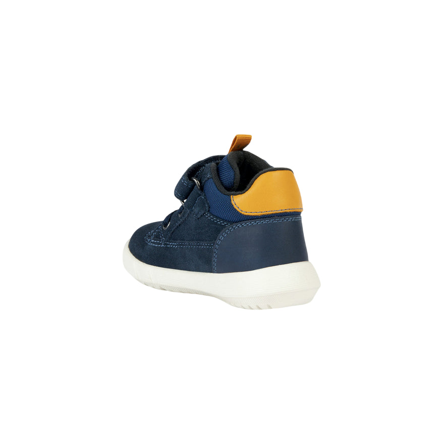 Geox Scarponcini Hyroo B365DA per Bimbo - Blu Navy e Ocra - tallone