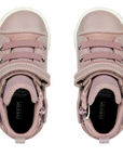 Geox girl's shoe in suede with elastic velcro lace and Kilwi zip B36D5A-022BC-C8056 pink